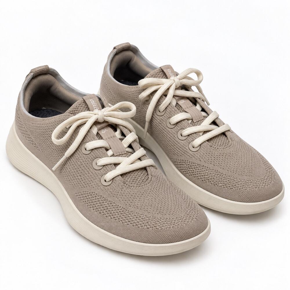 Allbirds Tree Runner Go TRG Men’s 9.5 Taupe Knit Sneakers